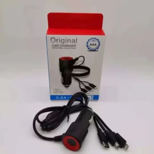 Car Charger with 3 in 1 Cable